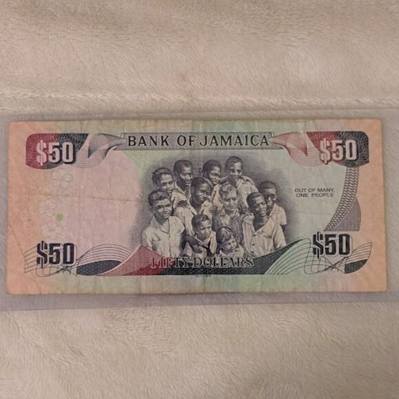 O1 2012 50 JAMAICAN DOLLAR Banknote - Picture 2 of 2